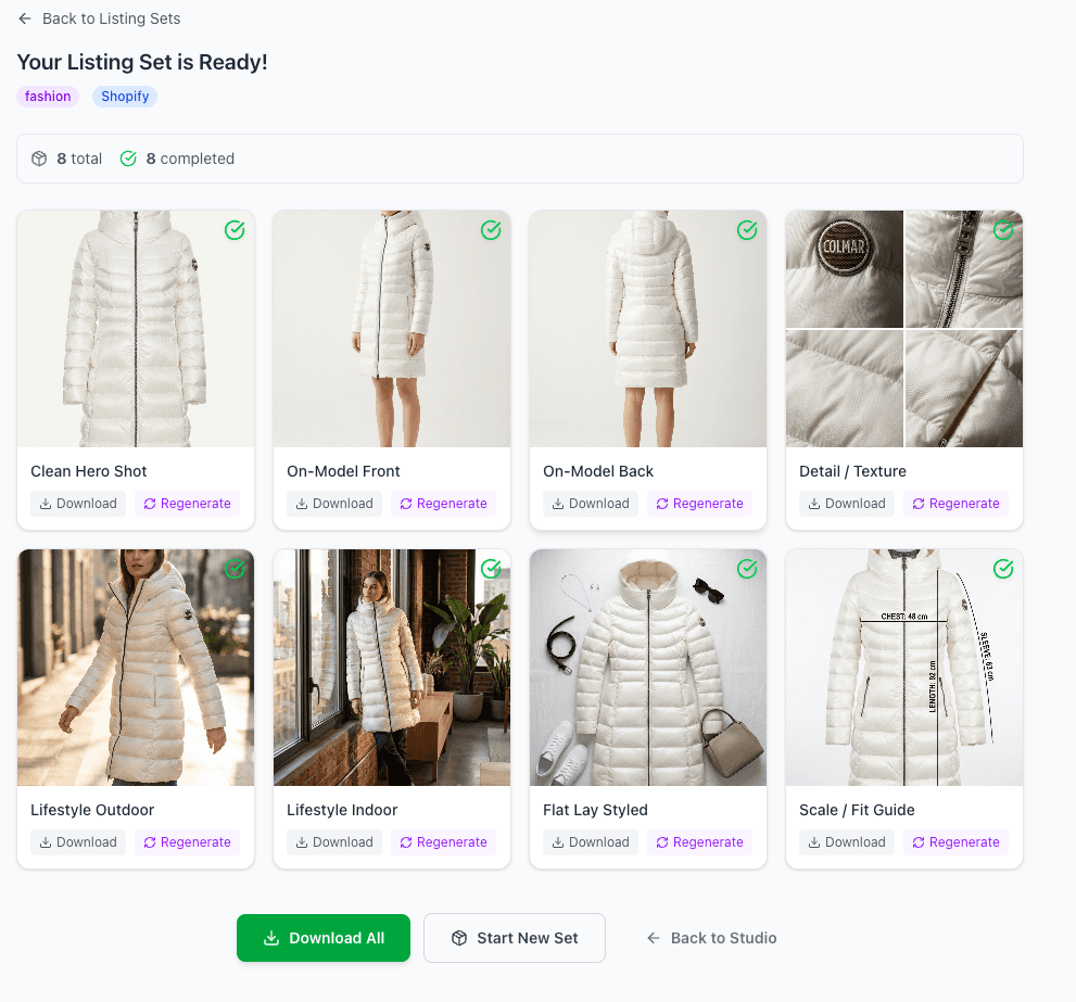A Full Product Listing from One Upload